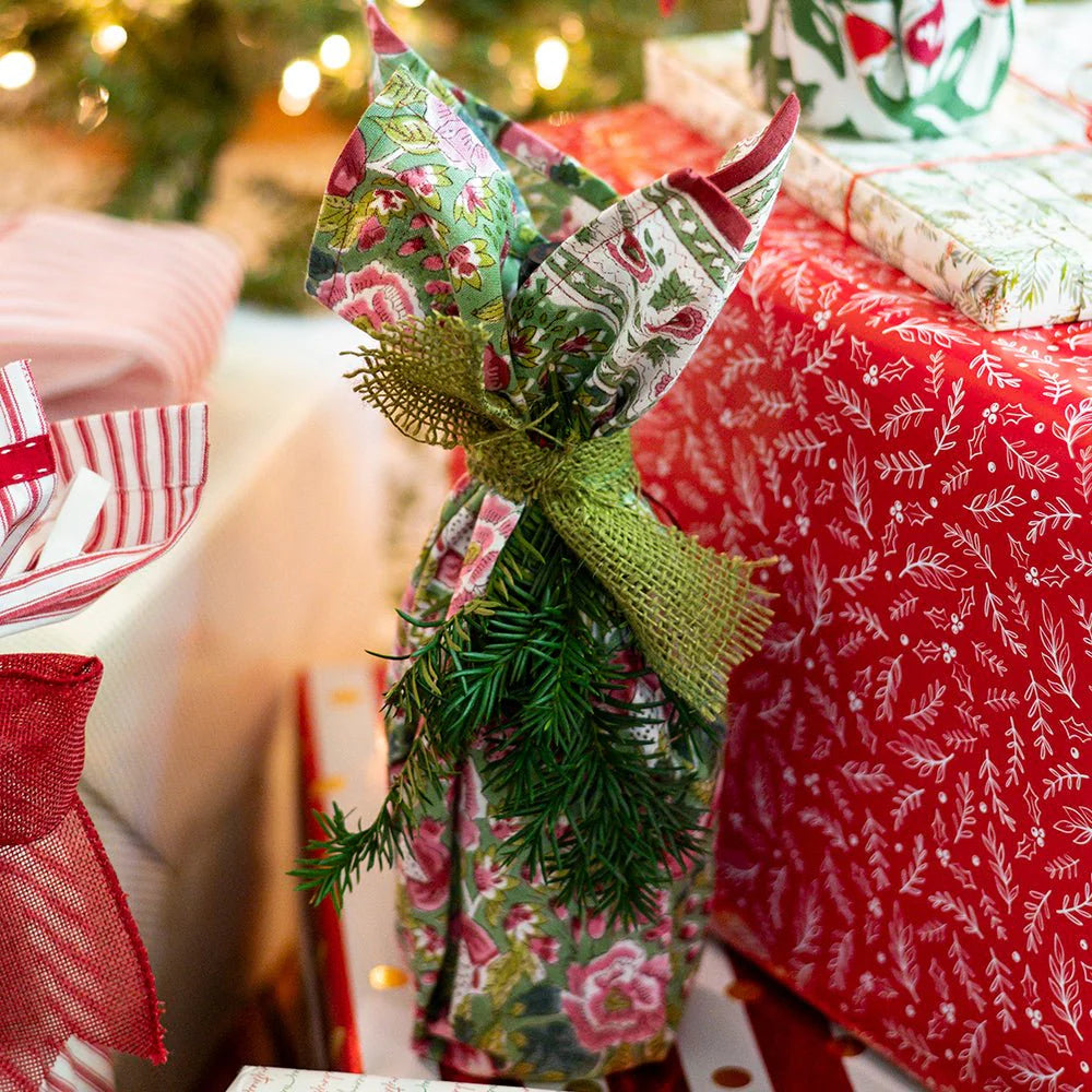 Pomegranate Garden Wine & Rose Tea Towel