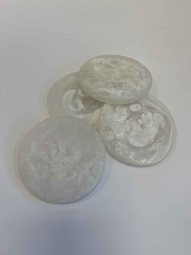 White Swirl Coasters Set/4