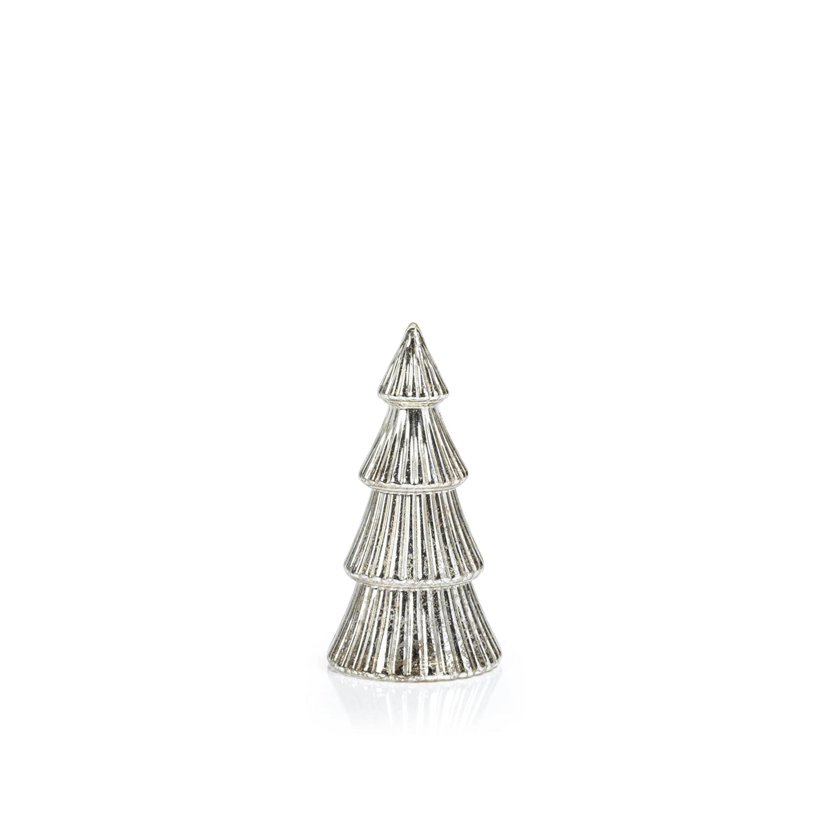 Antique Silver LED Ribbed Tree