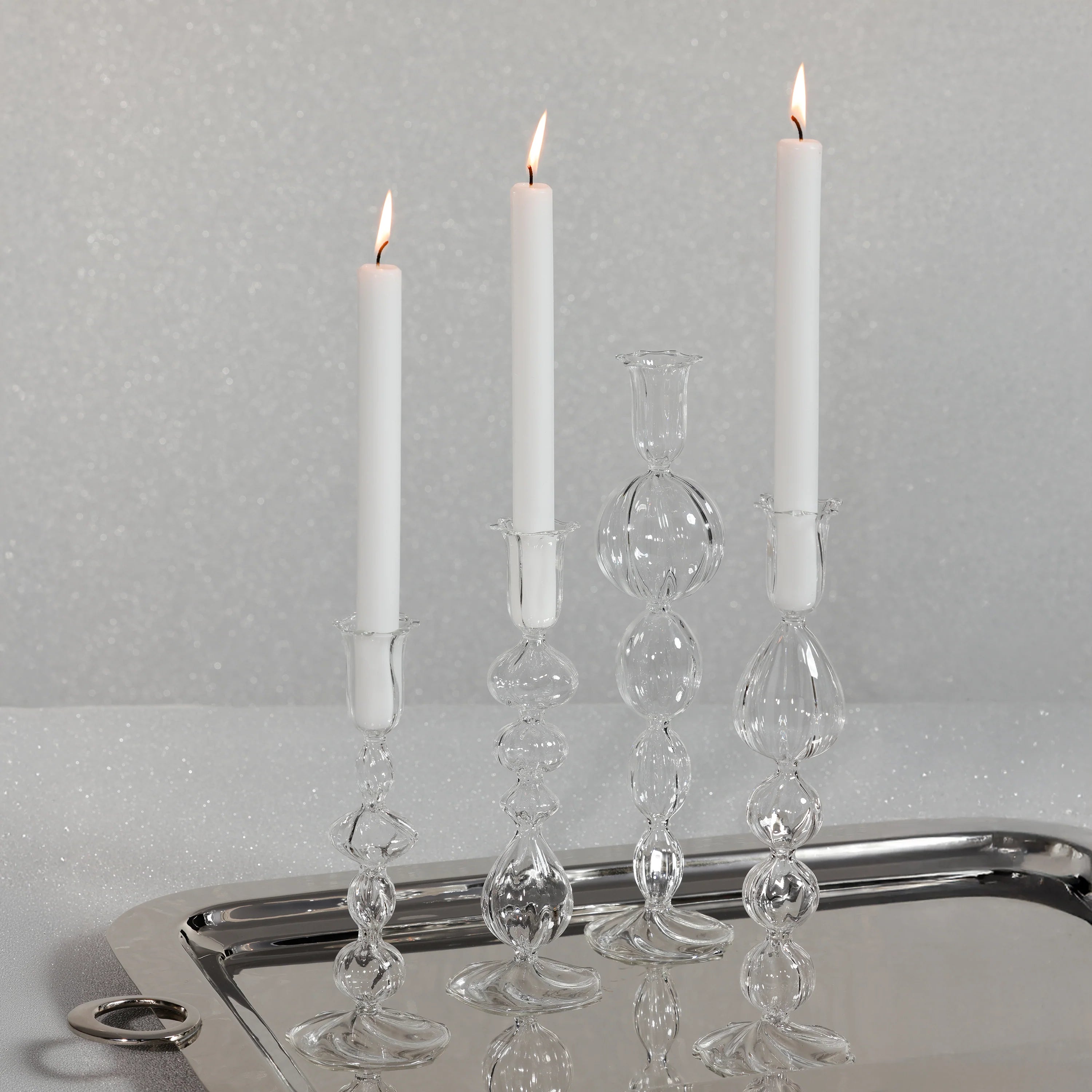 Marais Blown Glass Taper Candle Holder