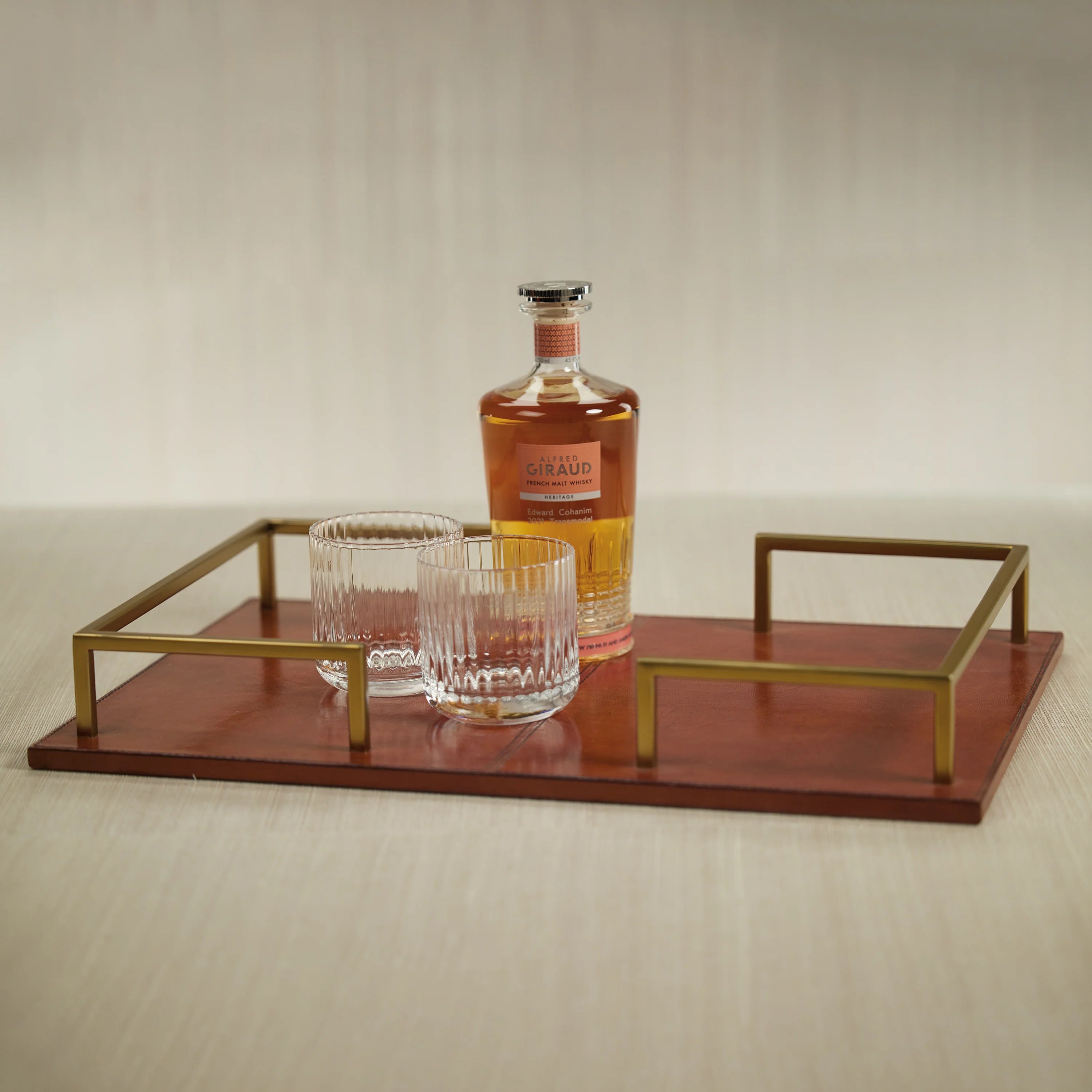 Connaught Leather Bar Tray
