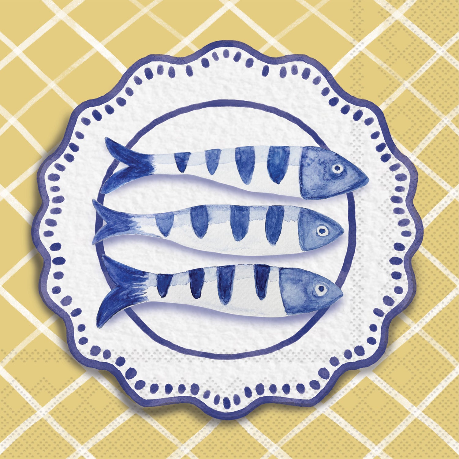 Amalfi Cucina Fish Paper Cocktail Napkins