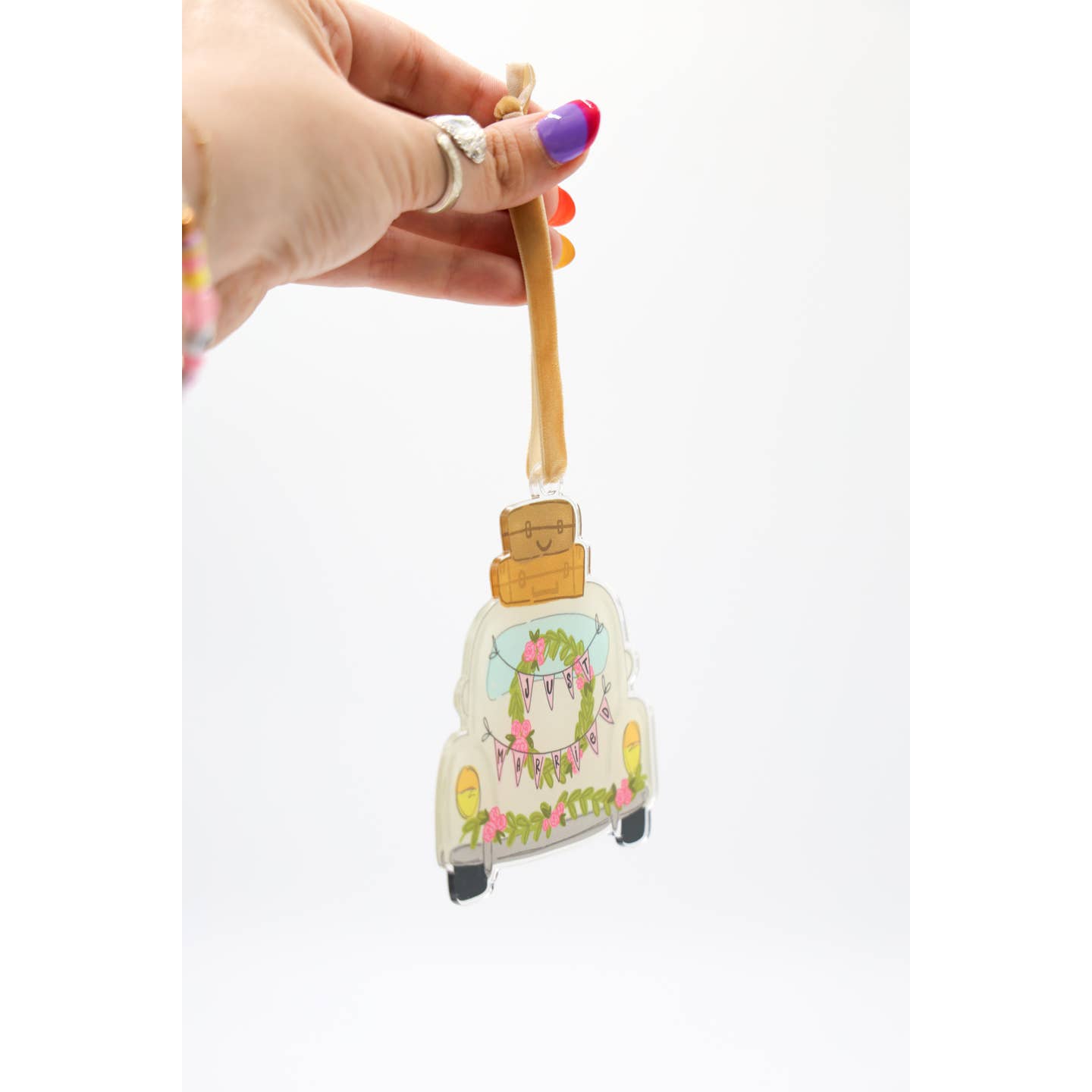 Just Married Car Acrylic Ornament
