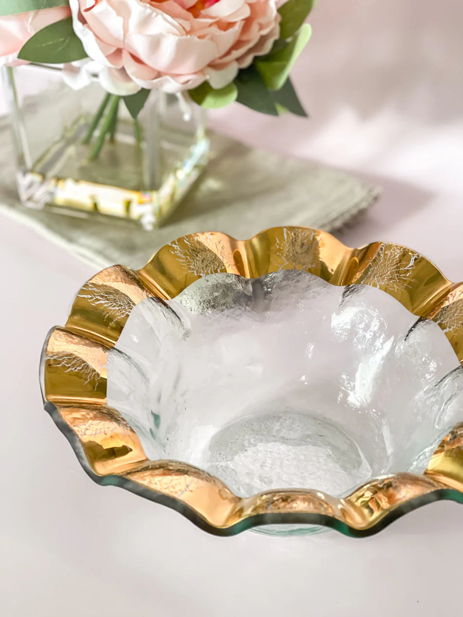 Ruffle Wine Coaster - Gold