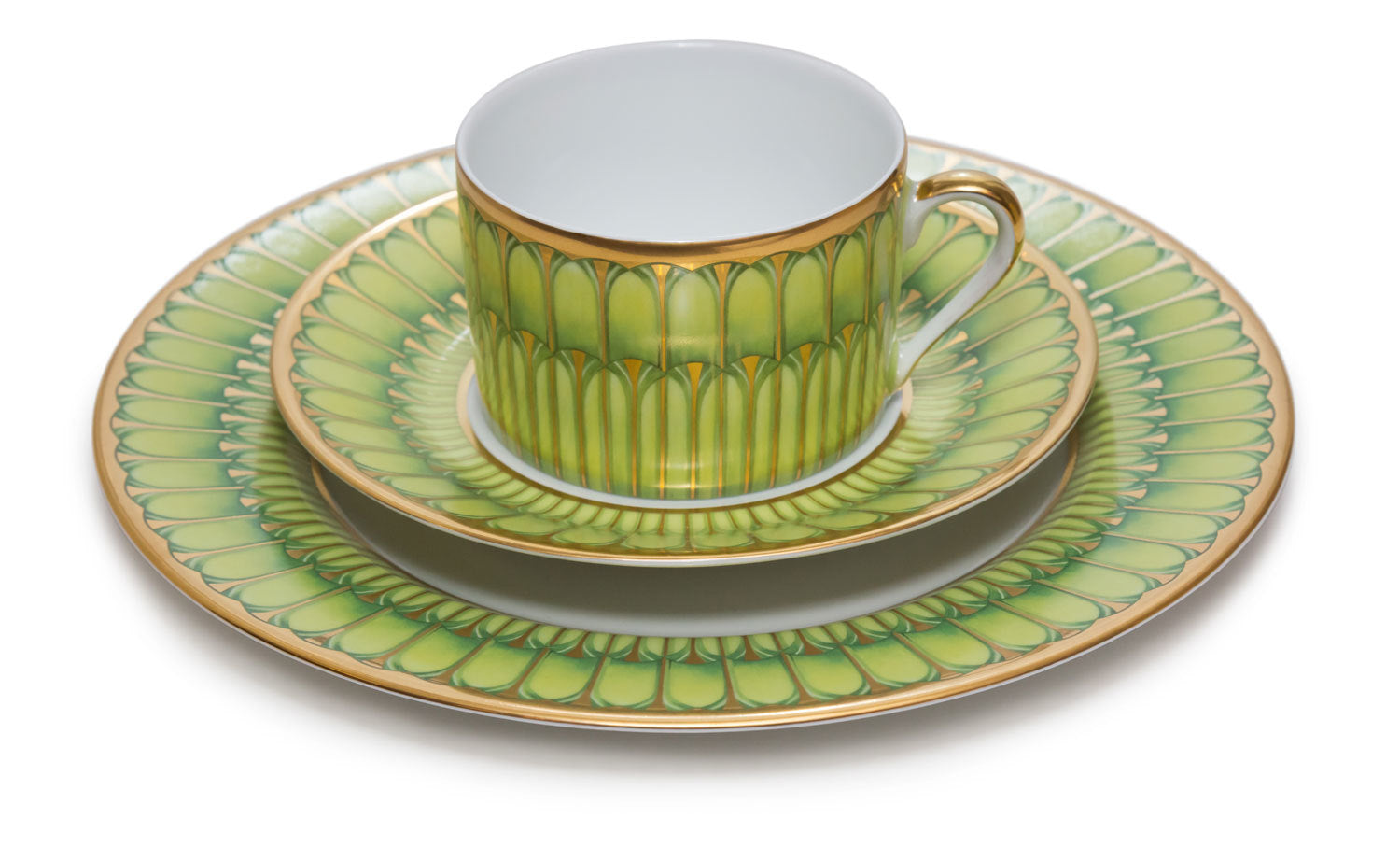 Arcades Green Dinner Plate