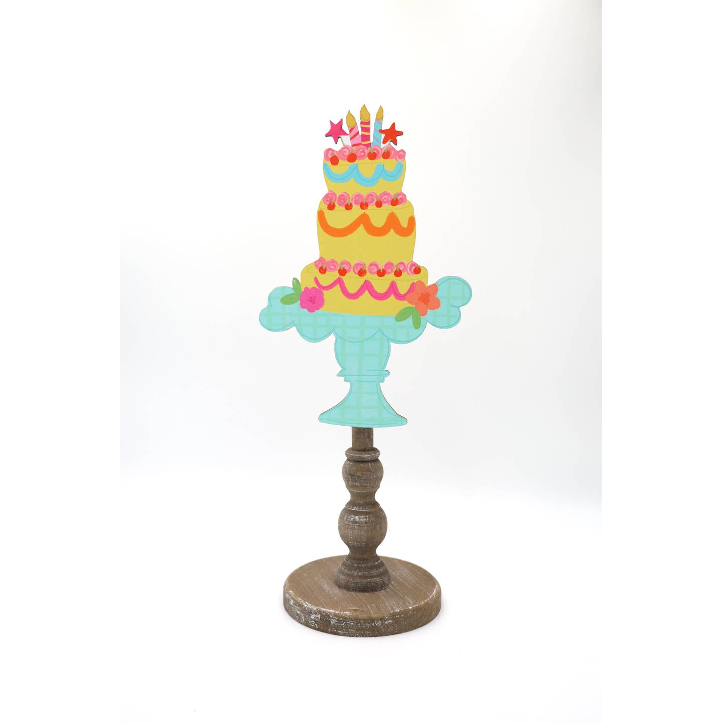 Colorful Tiered Birthday Cake Topper