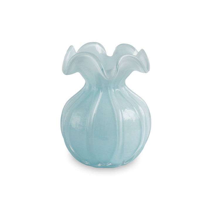 GLASS Vento Medium Round Bud Vase (Sky)