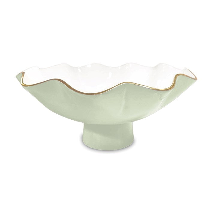 ENCANTO Carola Large Pedestal (Pistachio and White)