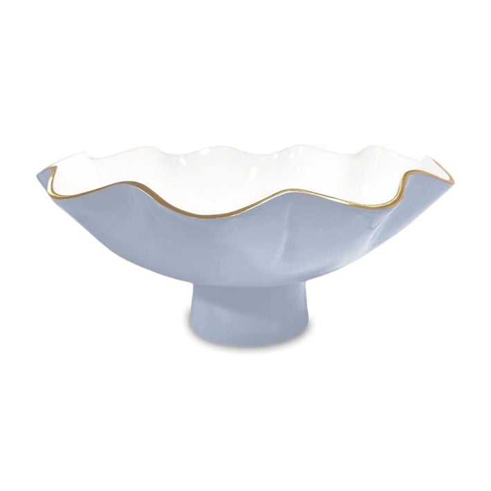 ENCANTO Carola Large Pedestal (Periwinkle and White)