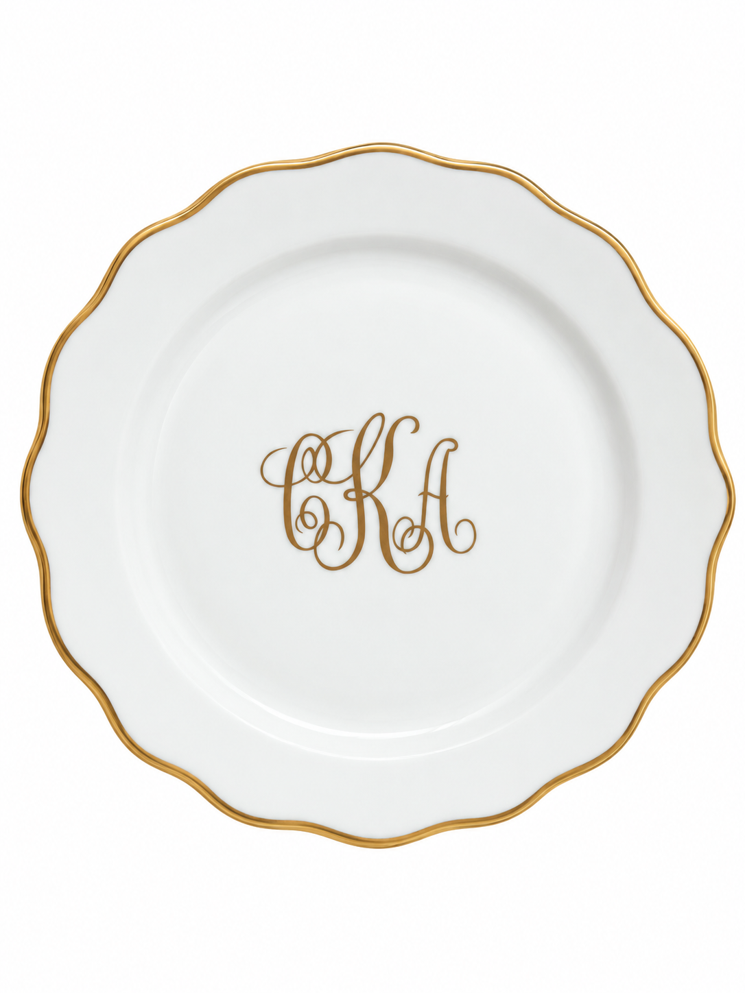 Ultra-White Georgian Gold Salad Plate- CKA