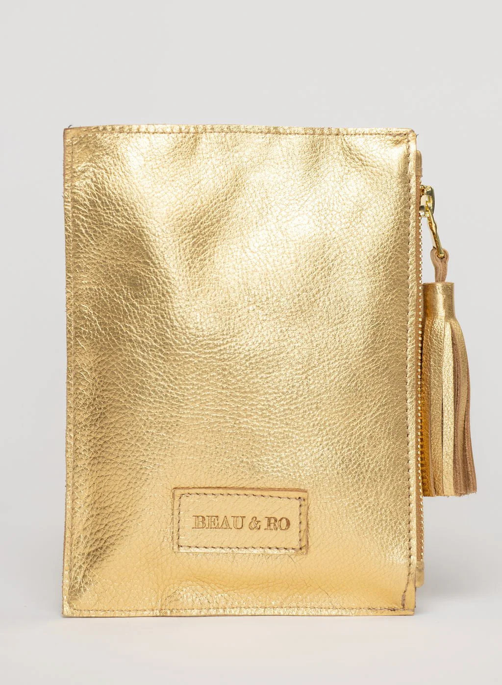 The Metal Ring Wristlet | in Metallic Gold