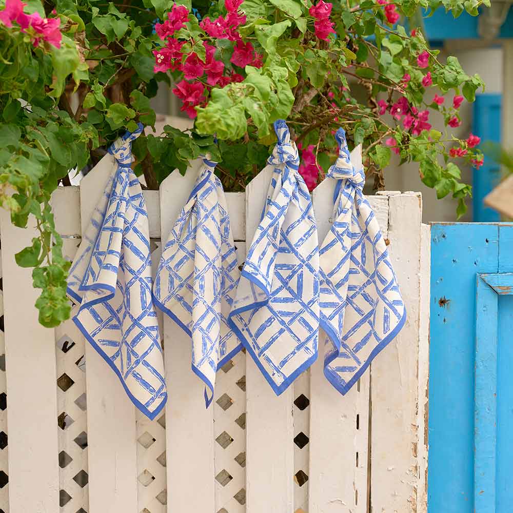 Blue Bamboo Napkins | Set of 4