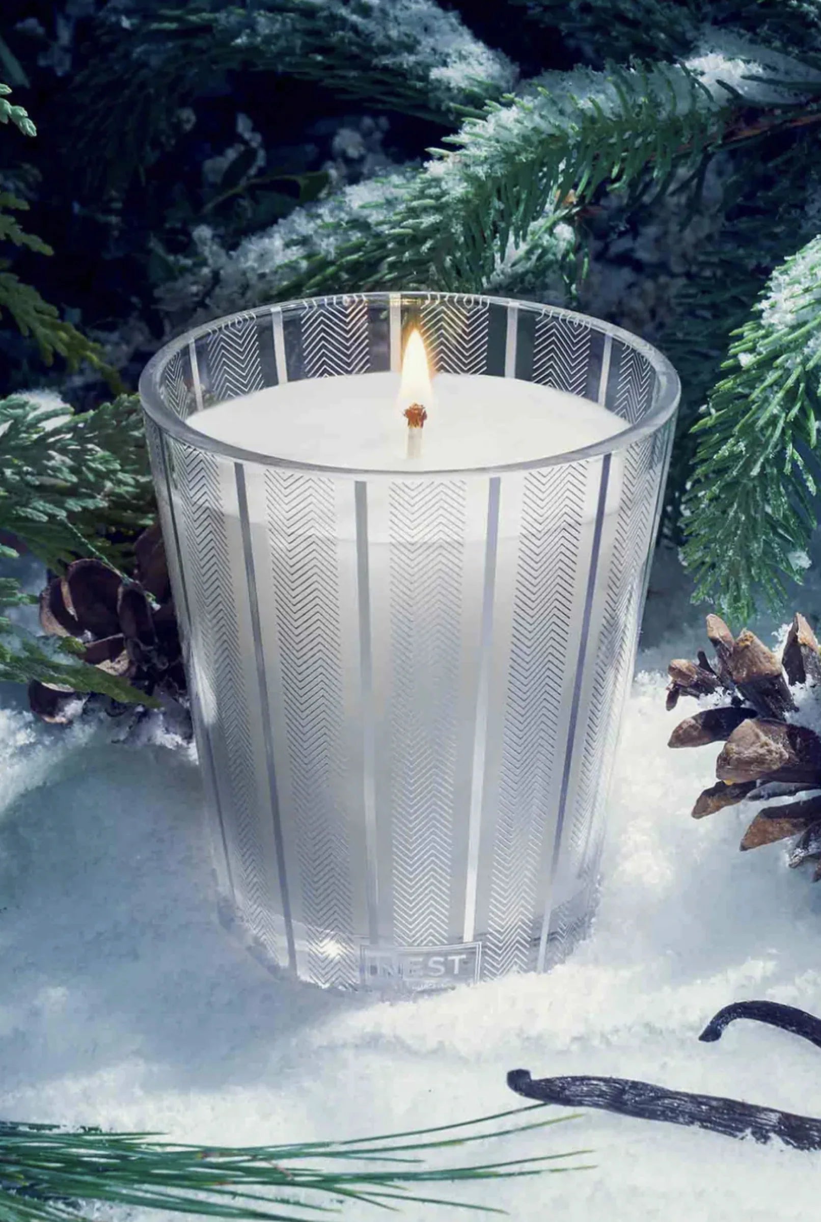 Blue Cypress & Snow Classic Candle