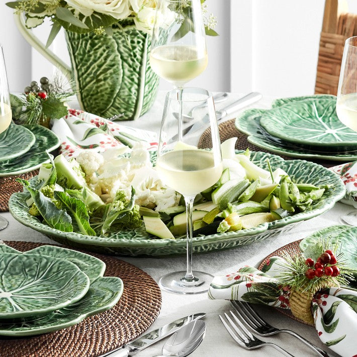 Green Small Oval Cabbage Platter