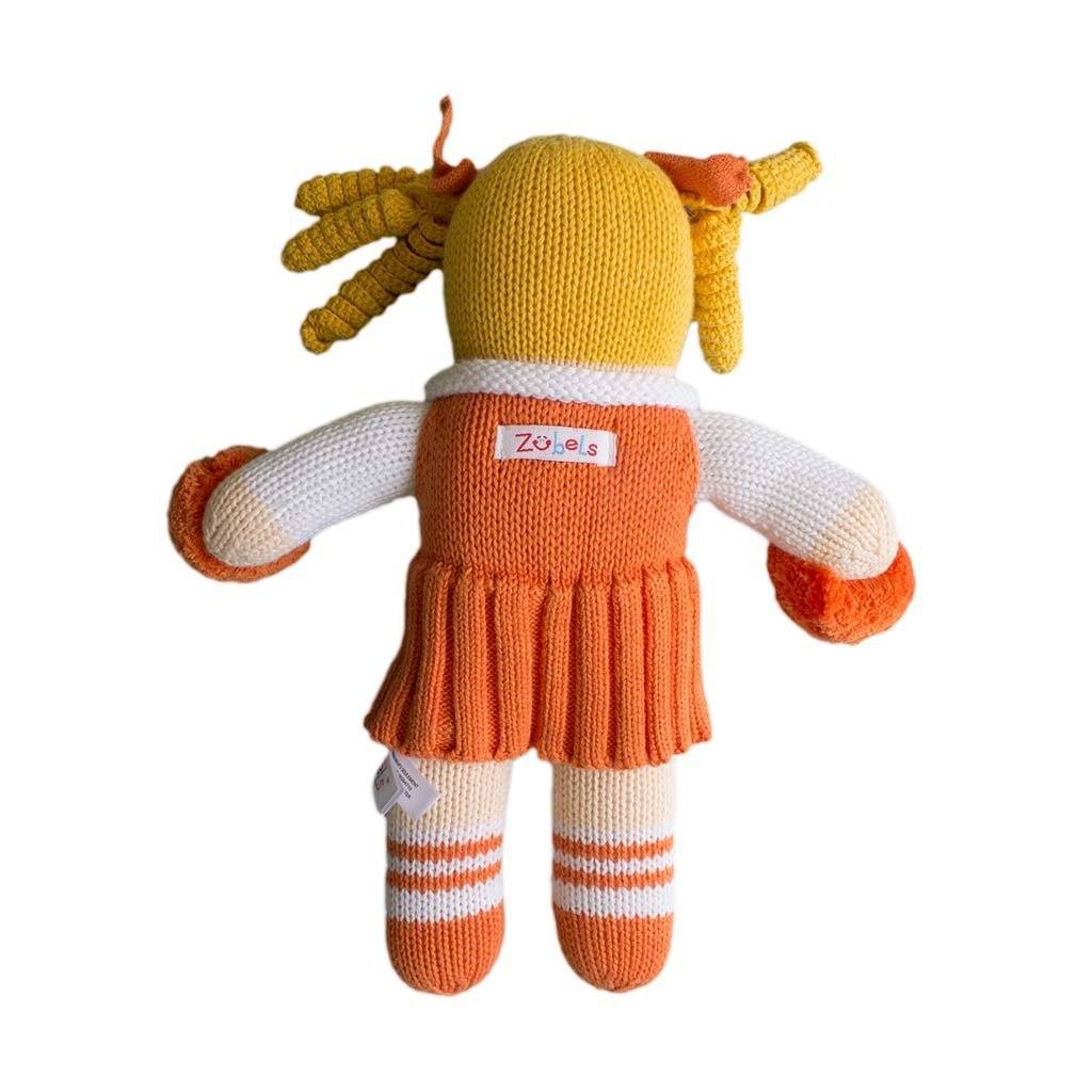 Small Cheerleader Doll - Orange/White