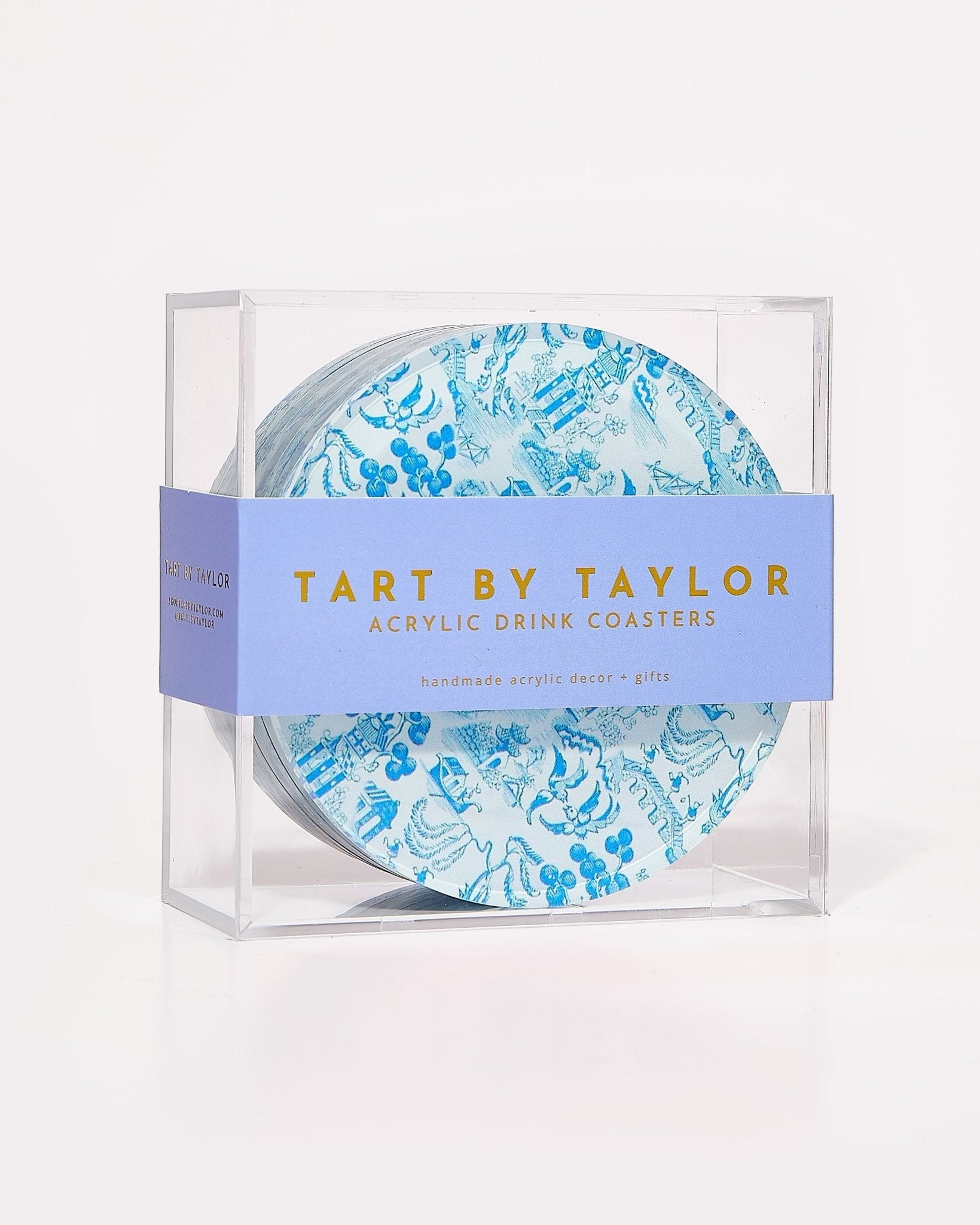 Chinoiserie Print Coaster Boxed Set of 4