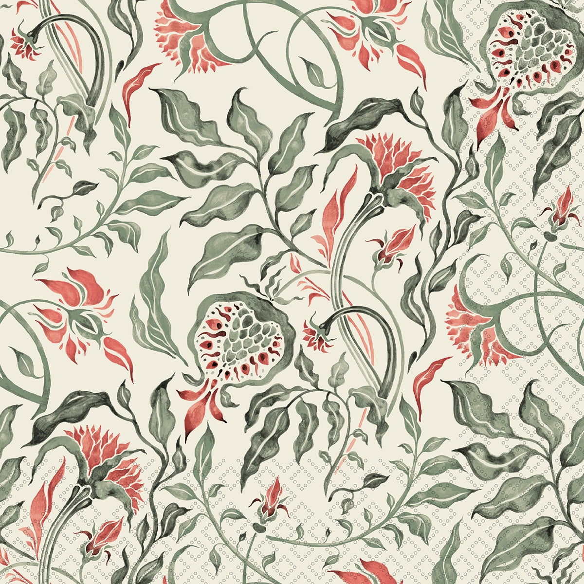 Royal Pattern Olive Paper Napkins