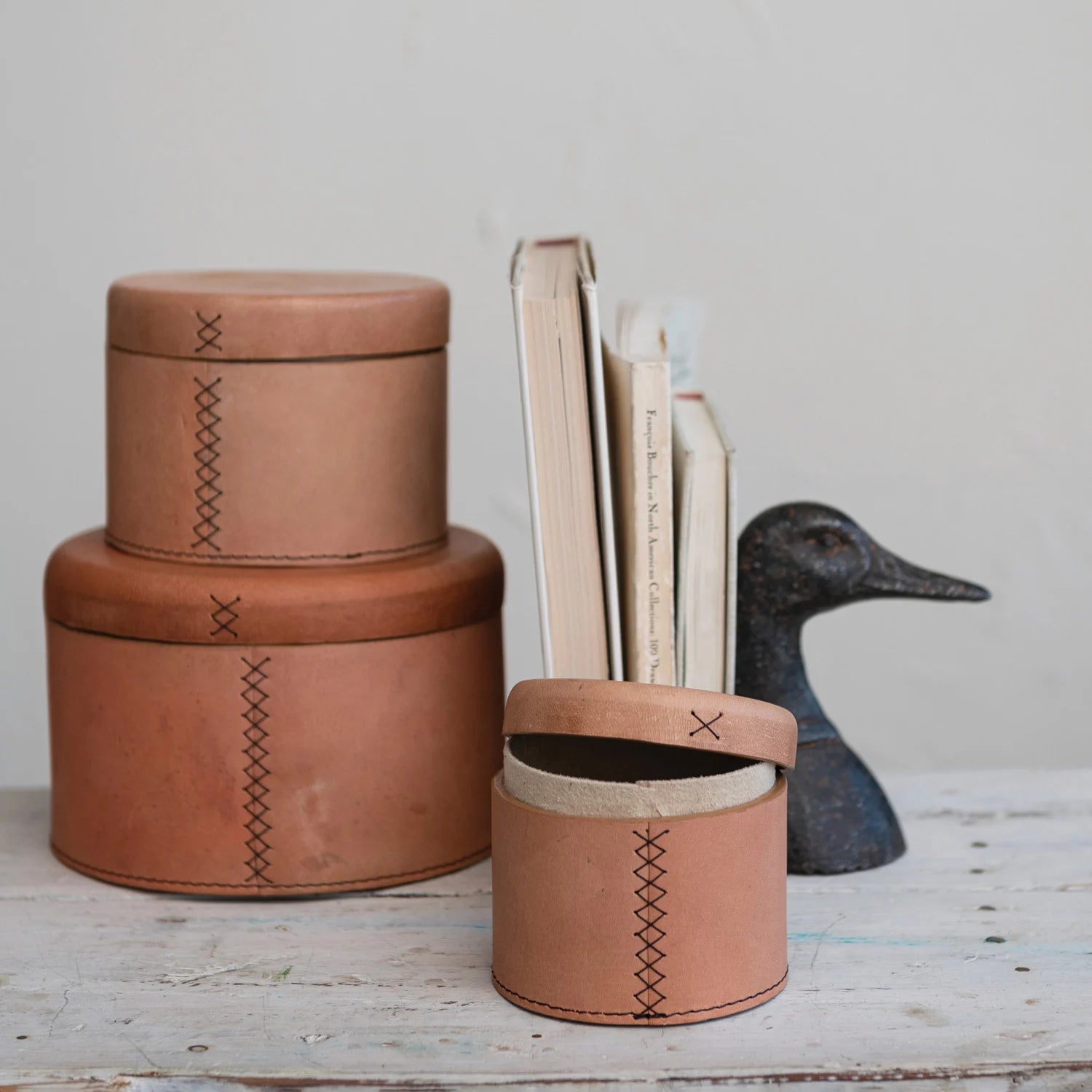 Cast Iron Black Duck Head Bookends