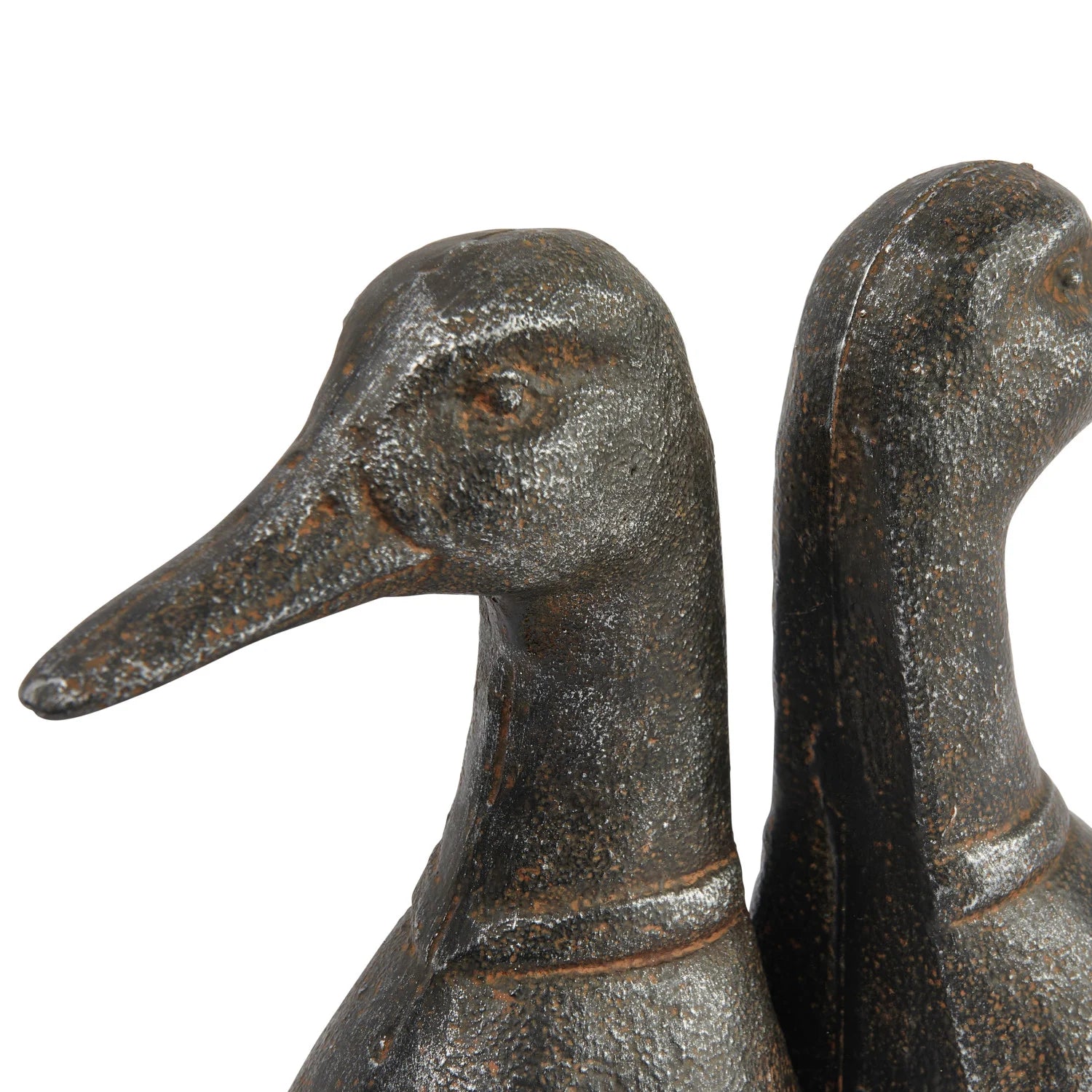 Cast Iron Black Duck Head Bookends