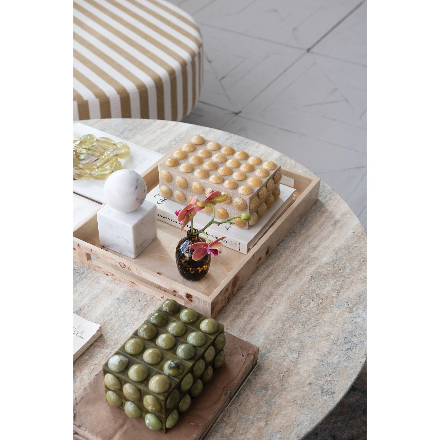 Marbled Resin Bobbin Box