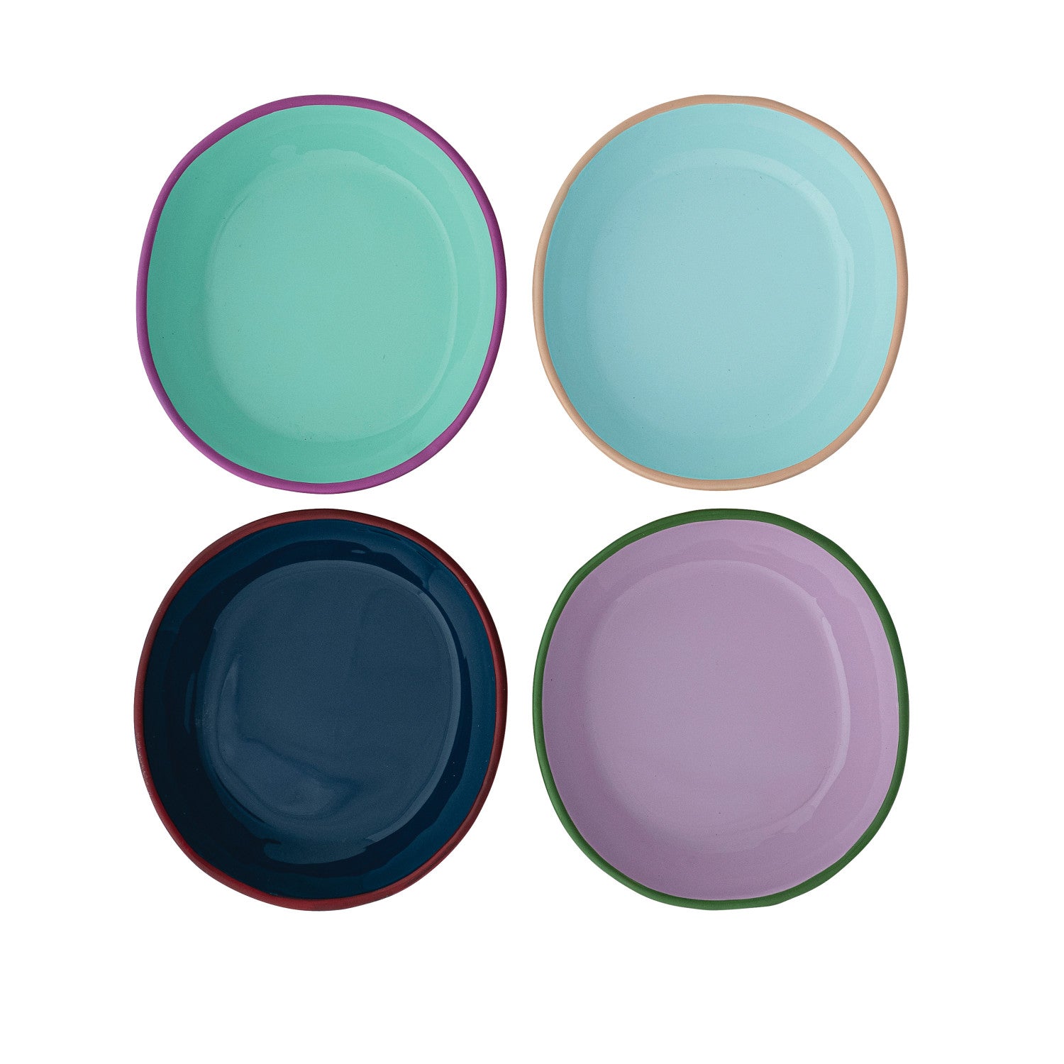 Enameled Dish with Colored Edge