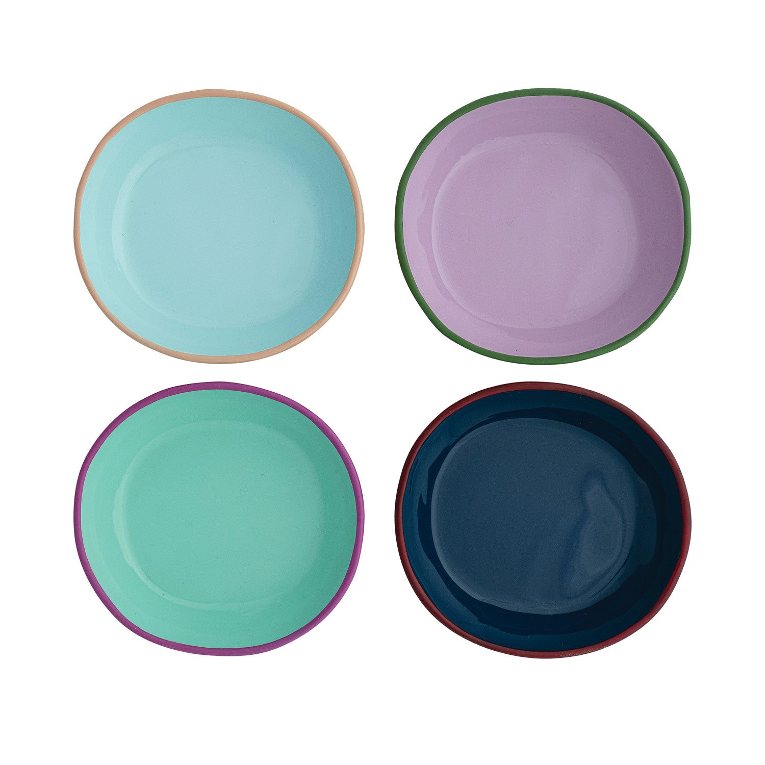 Enameled Dish with Colored Edge