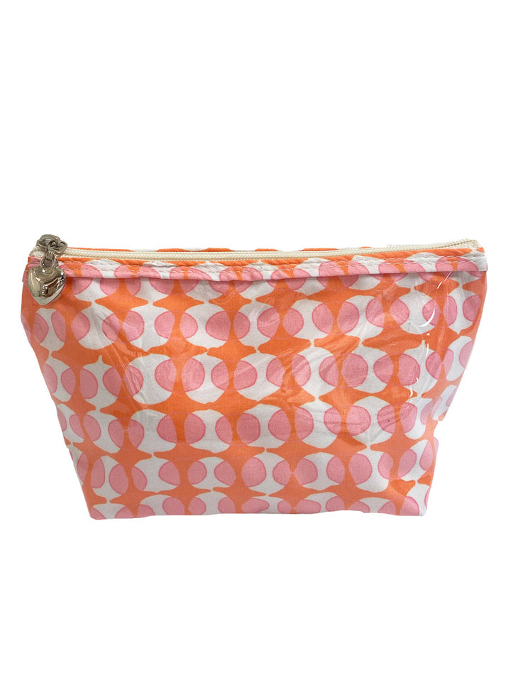 S Cutouts Pink/Coral Cosmetic Bag