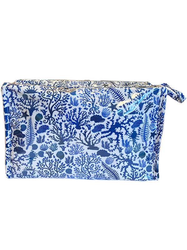 Seashells Blue Box Cosmetic Bag