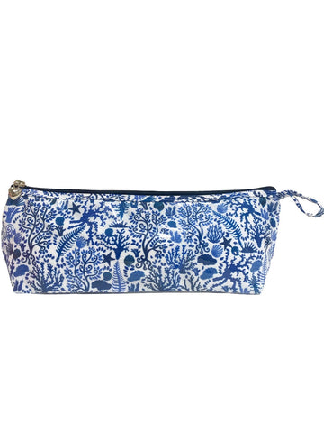 Seashells Blue Long Brush Bag