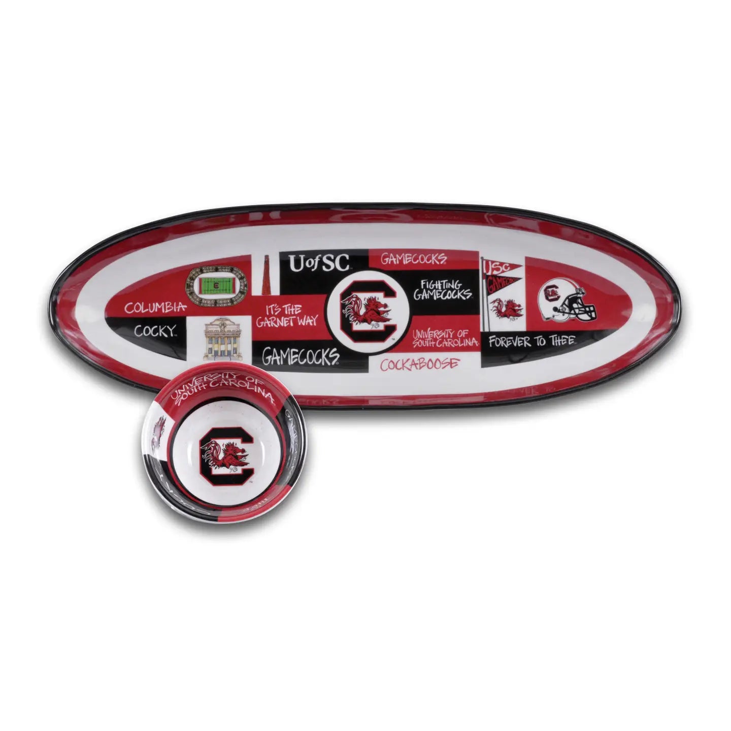 South Carolina Melamine Chip & Dip Set