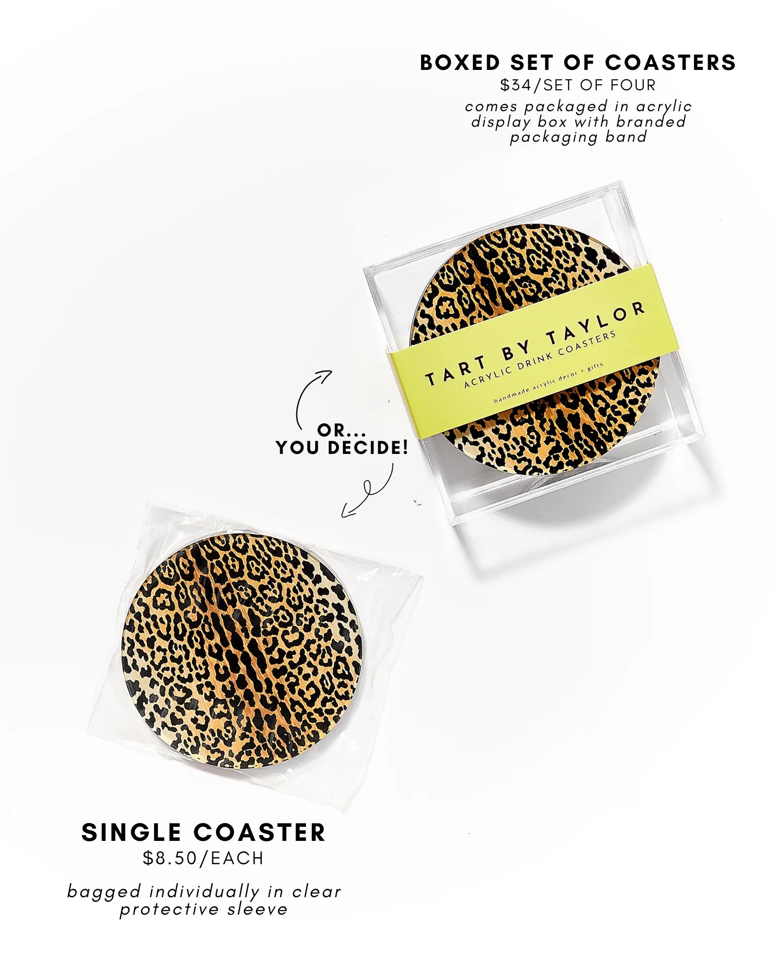 Fawn Print Coaster | Set of 4