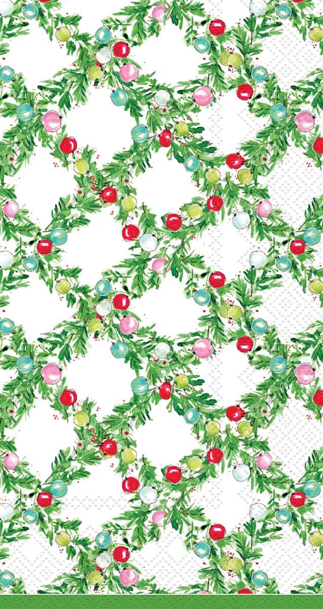 Ornaments & Lattice Guest Towel Napkins