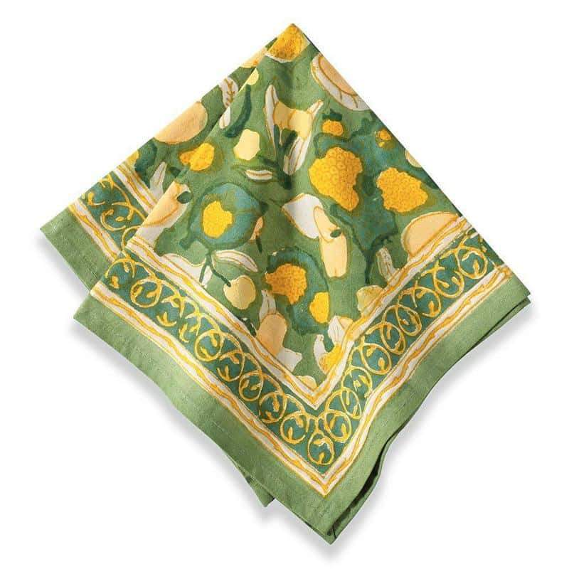 Fruit Napkins Yellow & Green, Set of 4