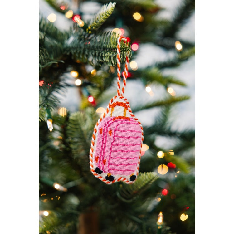 Suitcase Needlepoint Ornament