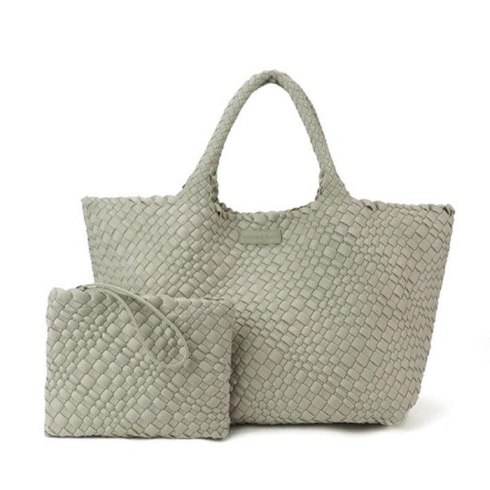 Oversized Woven Tote - Stone