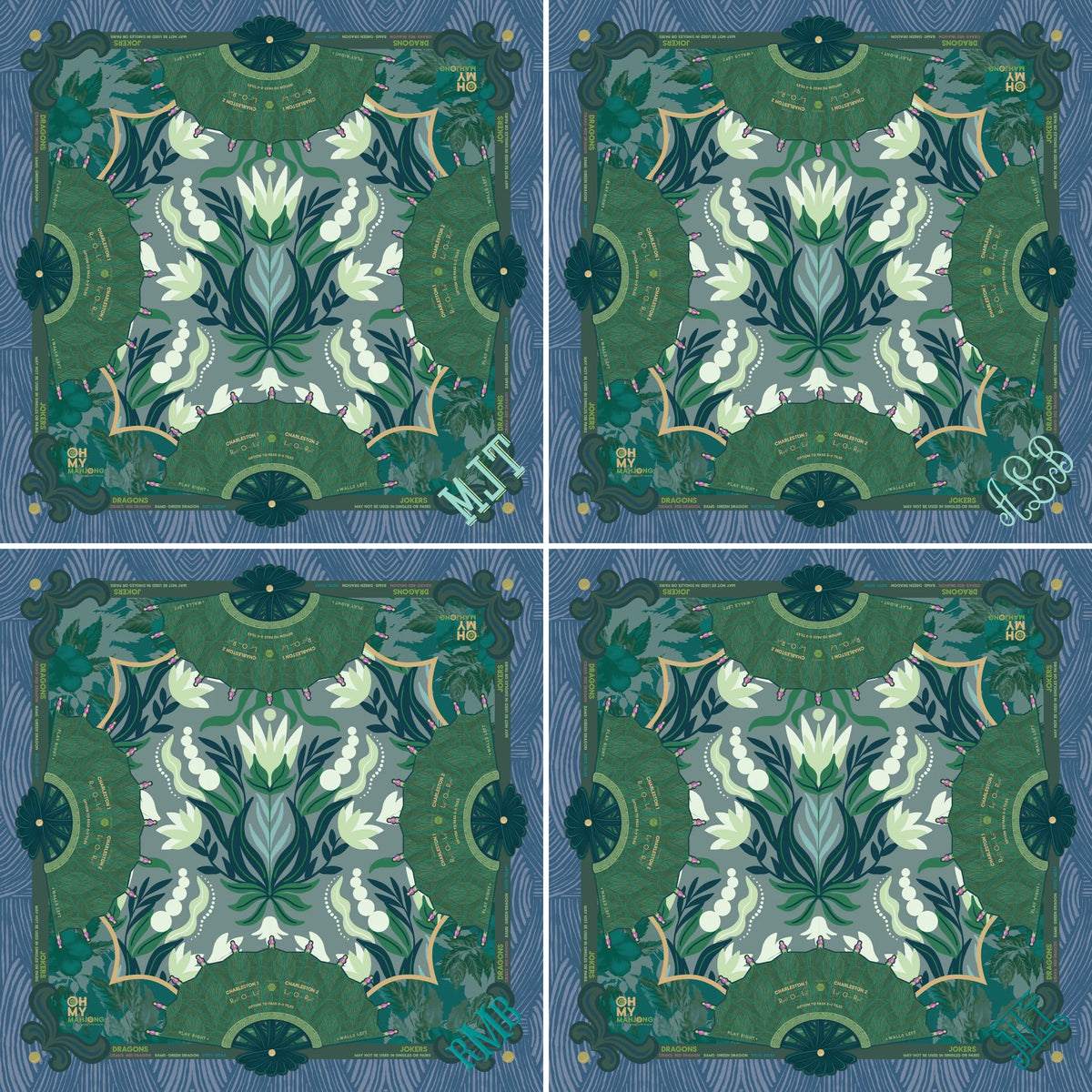 Jade Mahjong Mat in Tube
