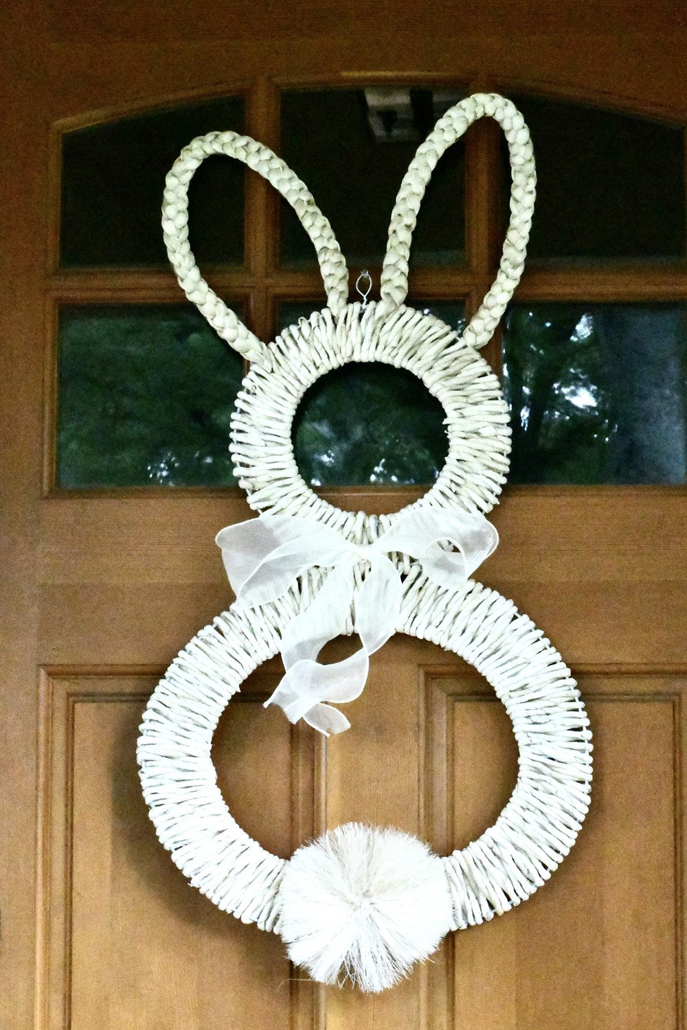 Woven Wicker Door Décor, Rabbit