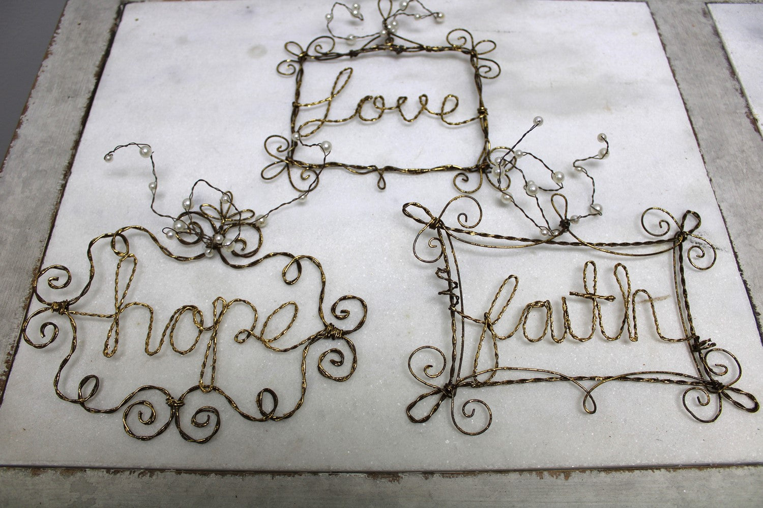 Vintage Frames with Pearls - Love