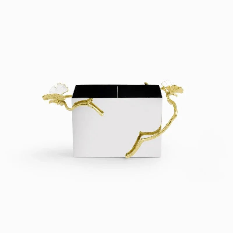 Butterfly Ginkgo Gold Cutlery Holder