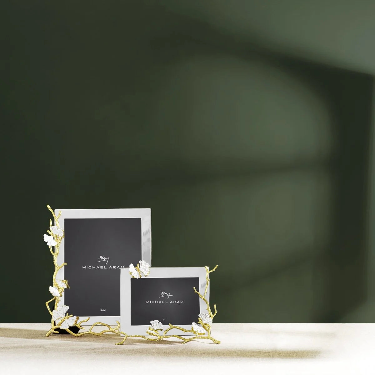 Butterfly Ginkgo Gold Reflective 4x6 Frame