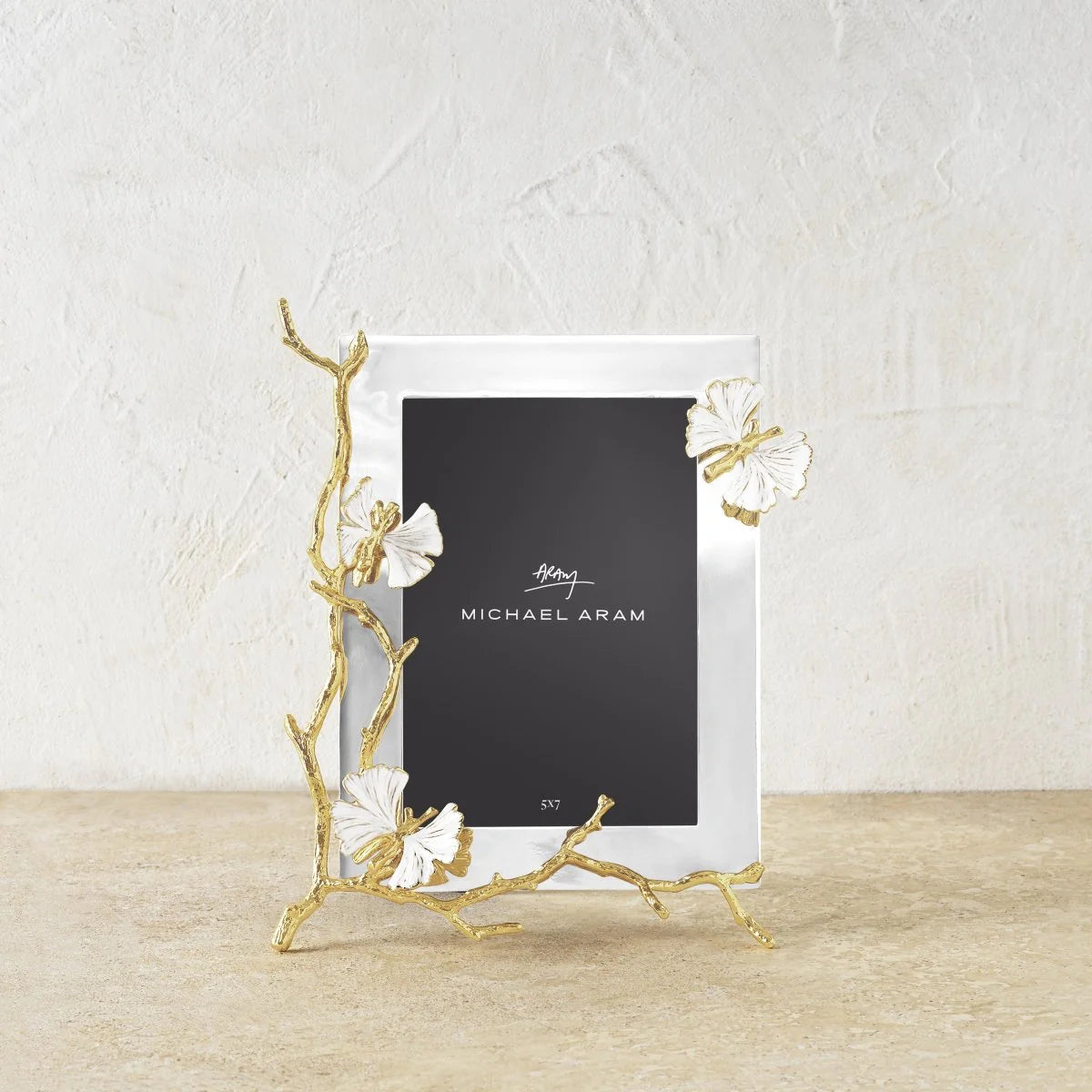 Butterfly Ginkgo Gold Reflective 5x7 Frame