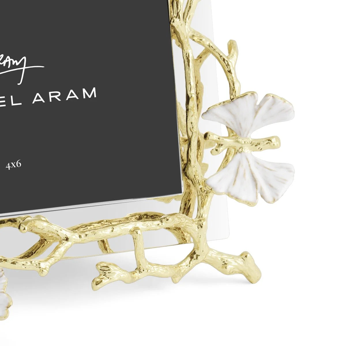 Butterfly Ginkgo Gold Reflective 4x6 Frame