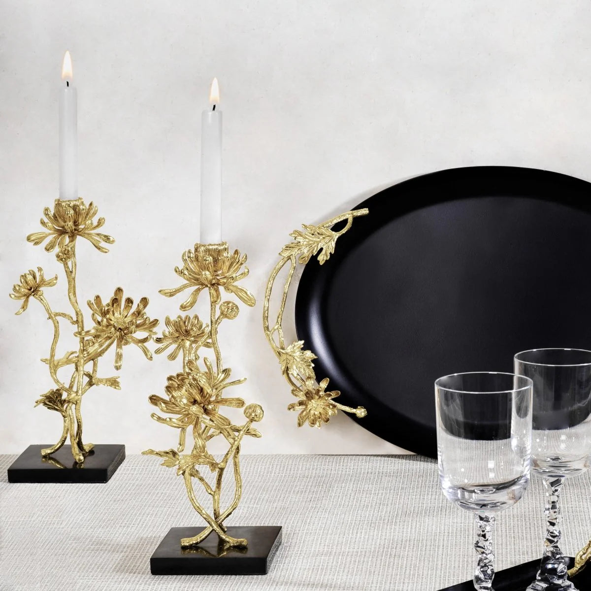 Dahlia Tall Candleholders | Set of 2