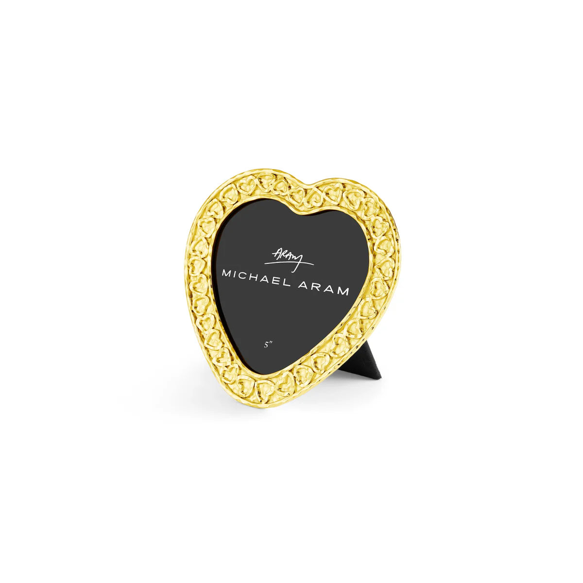 Gold Heart Frame 5"