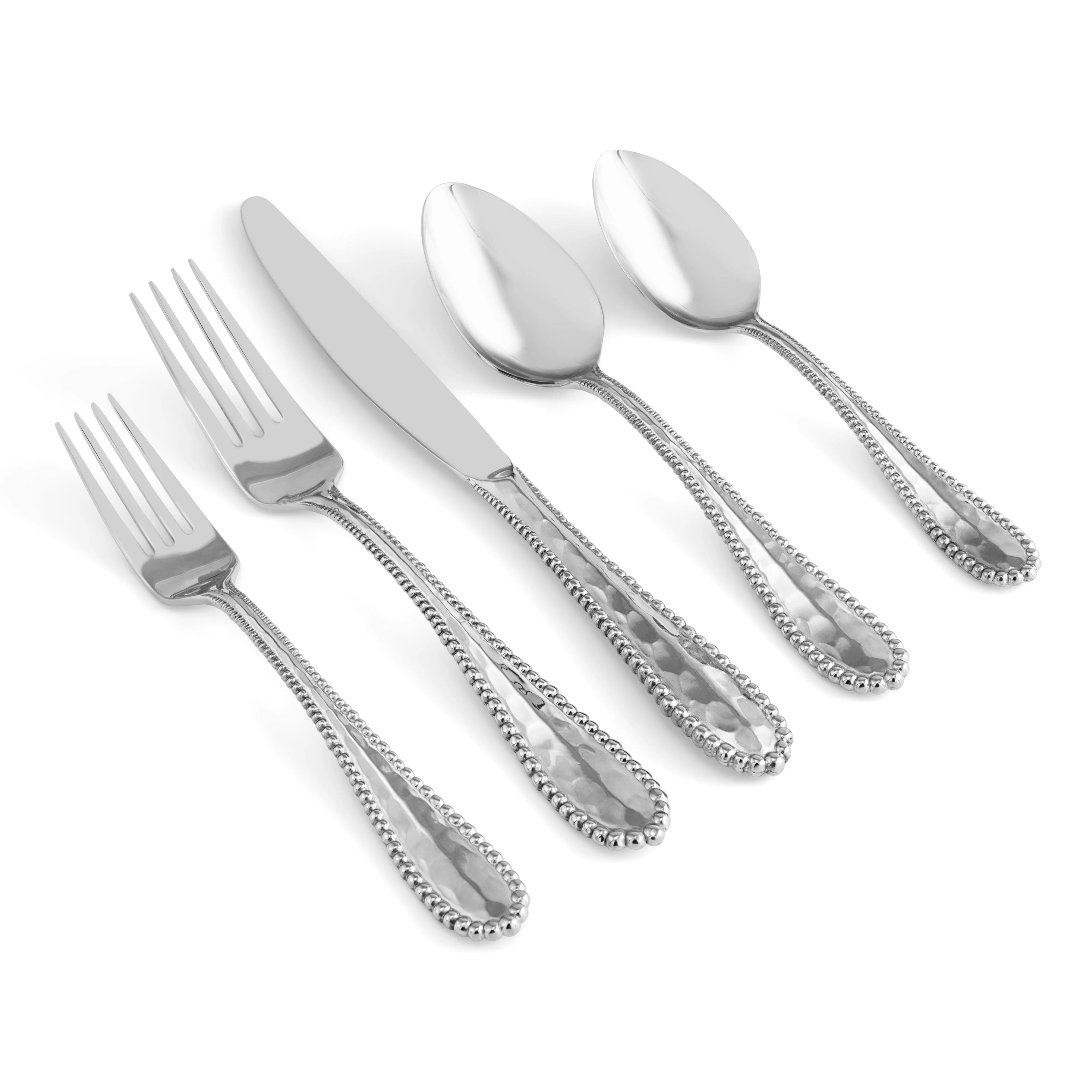 Molten 5-Piece Flatware Set - Silver