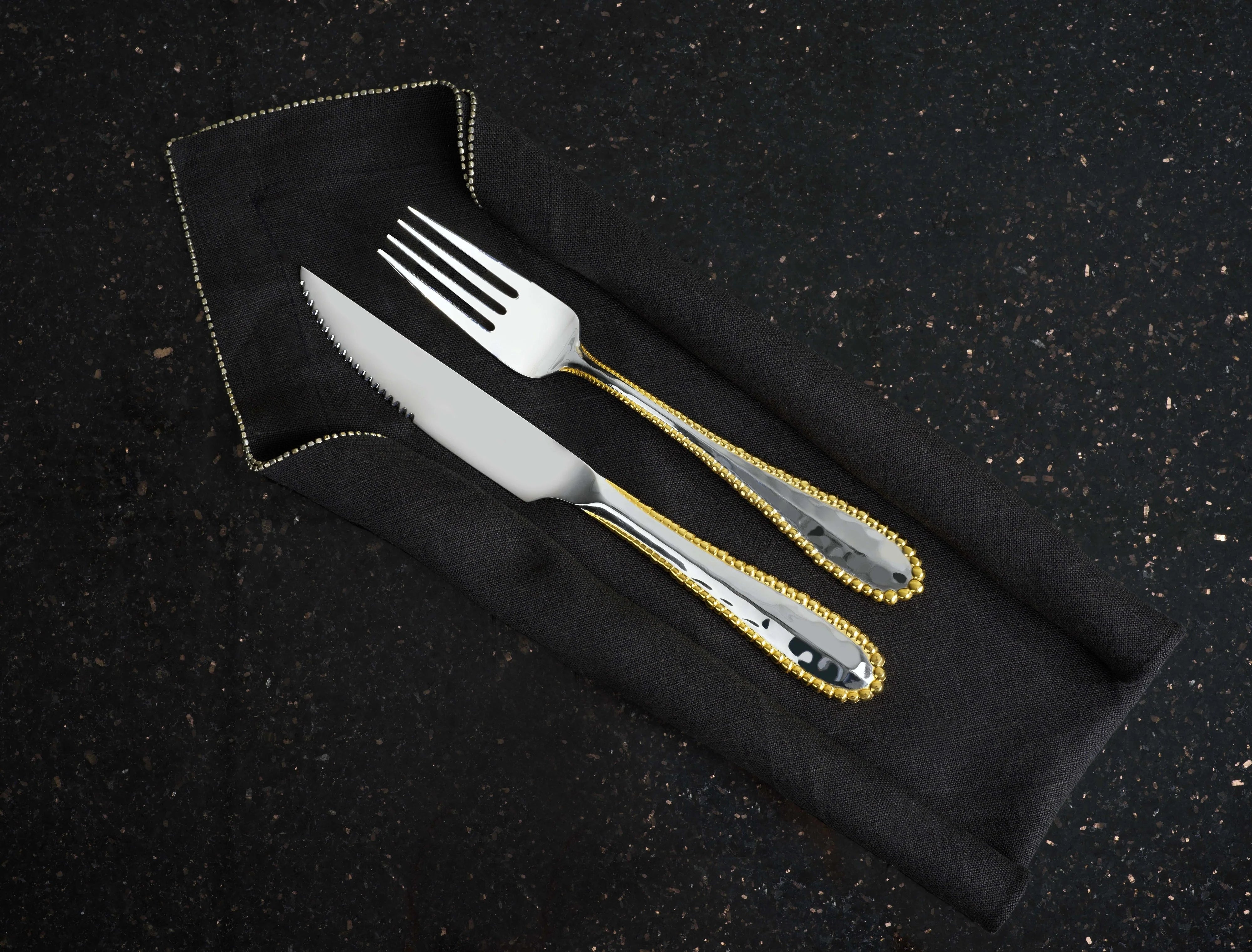 Molten Steak Knife Set - Gold