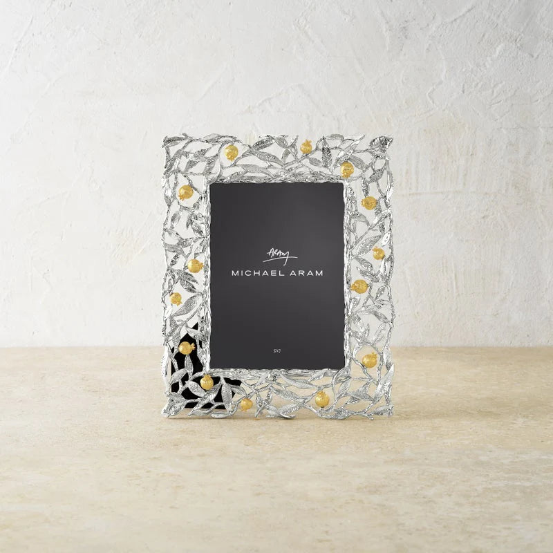 Pomegranate Silver & Gold 5x7 Frame