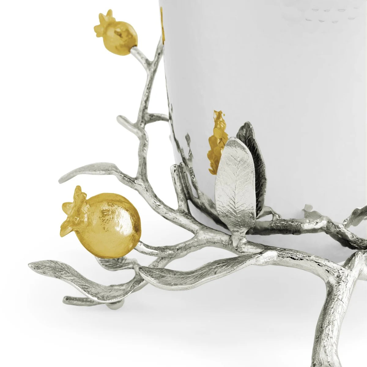 Pomegranate Silver & Gold Vase - Large