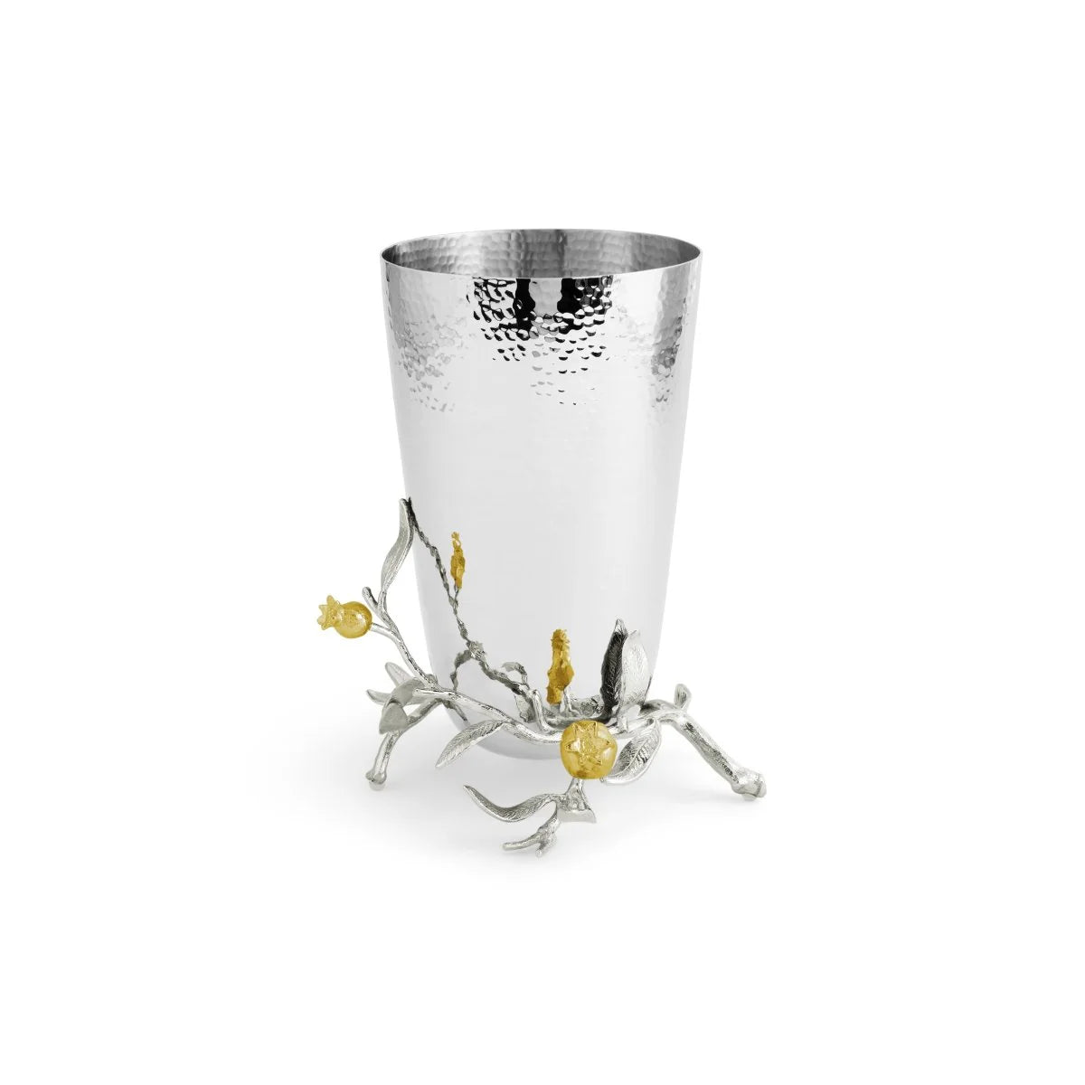 Pomegranate Silver & Gold Vase - Large