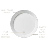 White Metal Plates - Set of 4